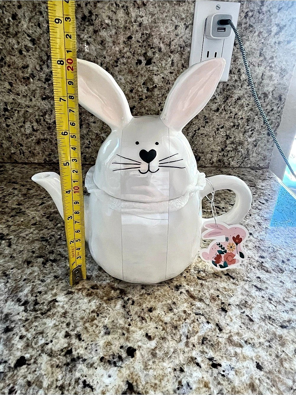 10 Strawberry Street Easter Bunny Tea Pot